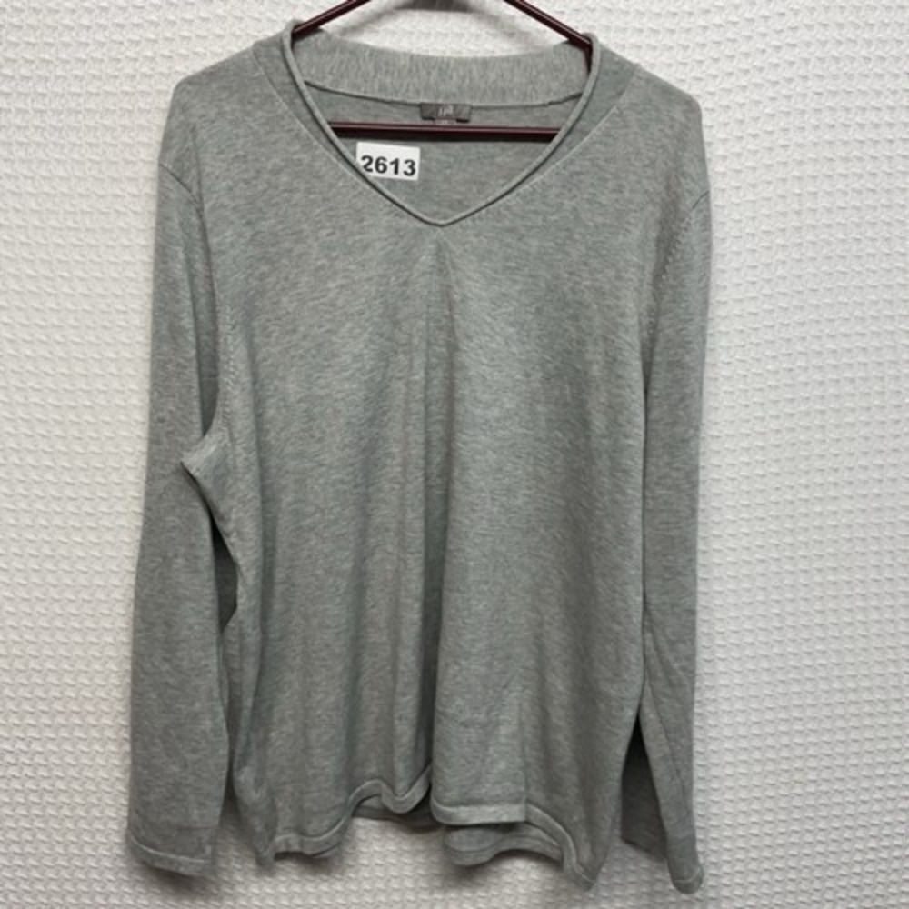 J. Jill Gray Knit Side Slit V-Neck Sweater Pullover Women 2X China - Picture 6 of 7